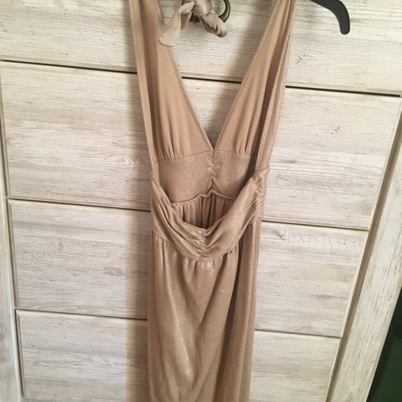 SOLD!!Alice+Olivia sexy gold halter dress. Size XS - Picture 5 of 6